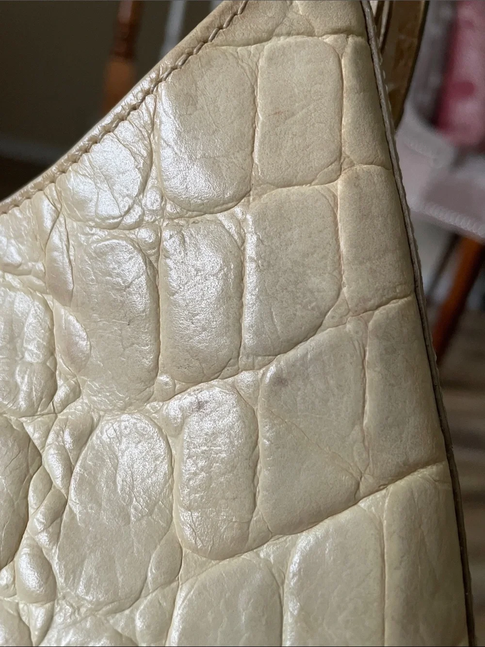 Brahmin Kendall Tri Color Cream Hobo Shoulder Bag